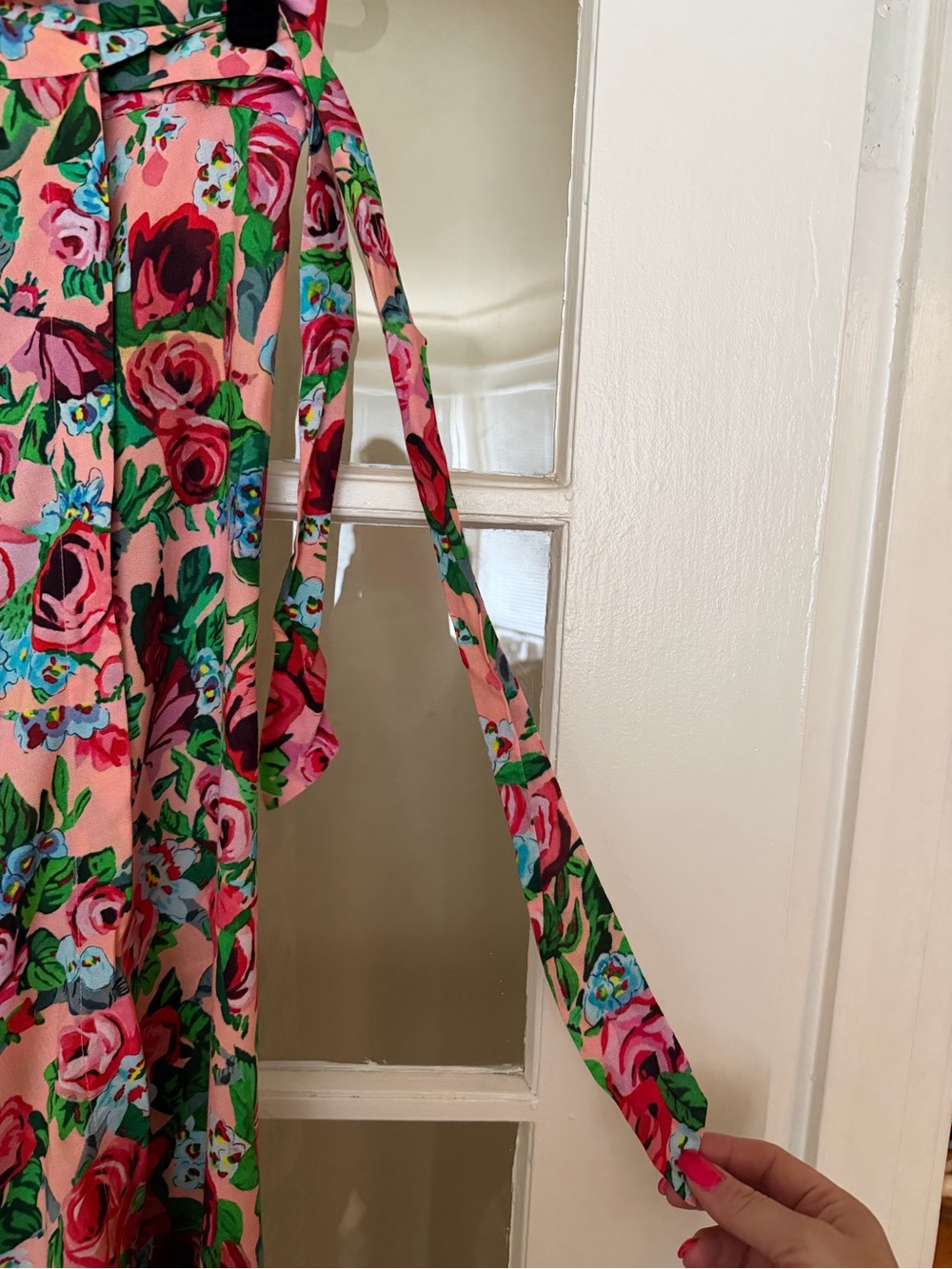 Samantha Pleet Pink Floral Midi Wrap Skirt - Picture 2 of 6